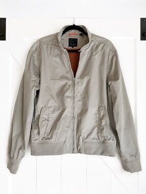 Ted Baker Men’s Gray Zip Front Bomber Jacket Large